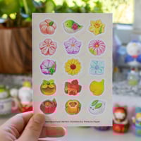 Image 1 of Seasonal Wagashi A6 Sticker Sheet