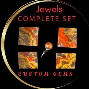 Image of Resin Square Coaster set of 4 paired with matching wine bottle stopper 