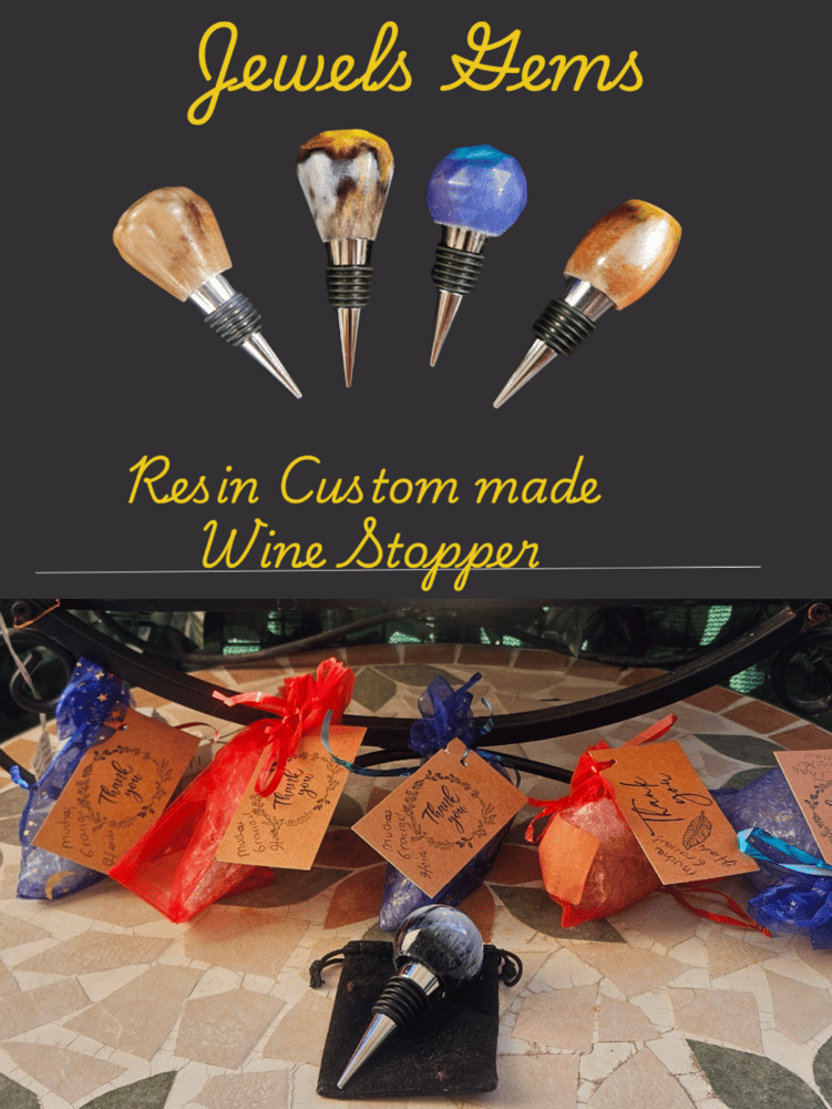 Image of Resin wine bottle stoppers  