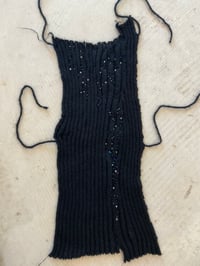 Image 2 of Unique piece merino mohair top backless with beads embroidery 