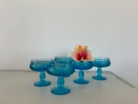 Image 1 of Vintage Blue Gelato Glasses (Set of 5)