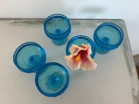 Image 3 of Vintage Blue Gelato Glasses (Set of 5)