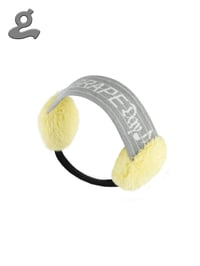 Image 1 of  Grey Music Notation Knitted Earmuffs