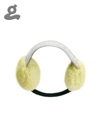 Image 3 of  Grey Music Notation Knitted Earmuffs