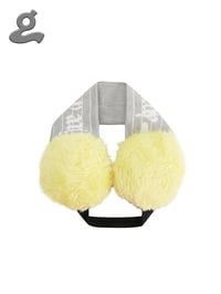 Image 4 of  Grey Music Notation Knitted Earmuffs