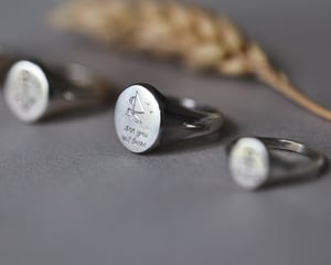 Image of SAMPLE SALE:  Silver Signet rings