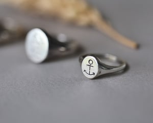 Image of SAMPLE SALE:  Silver Signet rings