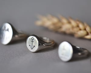 Image of SAMPLE SALE:  Silver Signet rings