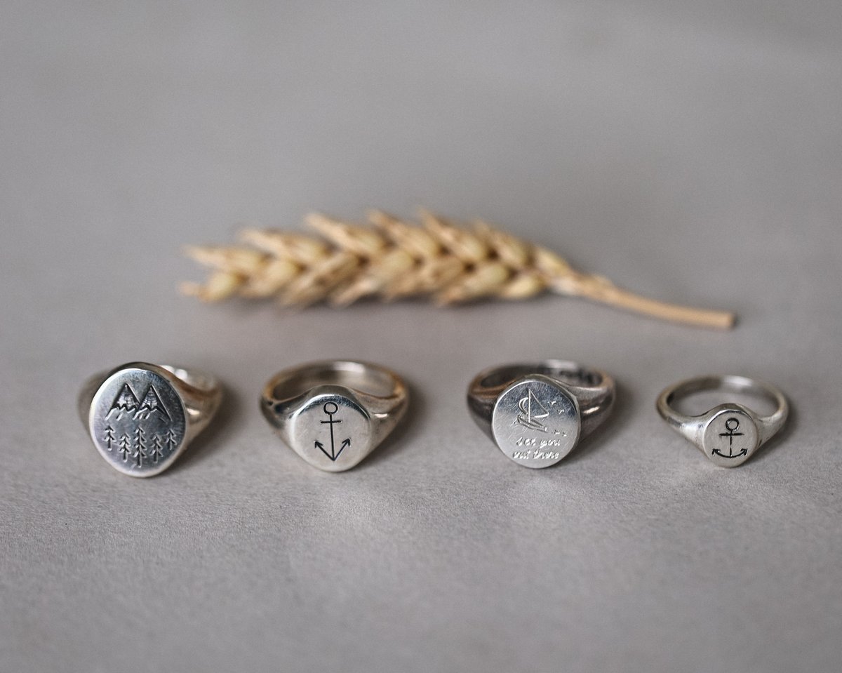 Image of SAMPLE SALE:  Silver Signet rings
