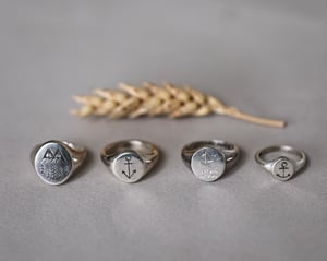 Image of SAMPLE SALE:  Silver Signet rings