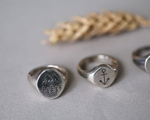 Image of SAMPLE SALE:  Silver Signet rings