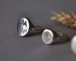 Image of SAMPLE SALE:  Silver Signet rings