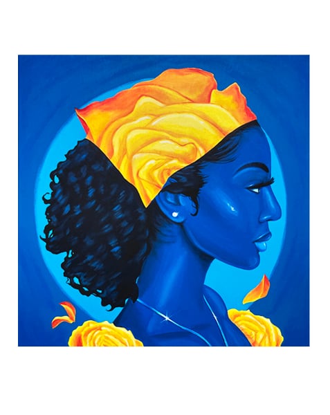 Image of Blue Sunrise / Dicobey Azul (Acrylic Painting)