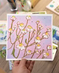 Fading alpine chamomiles print