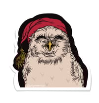 The Sleepy Little Owl, 3"x3" Matte Vinyl Sticker