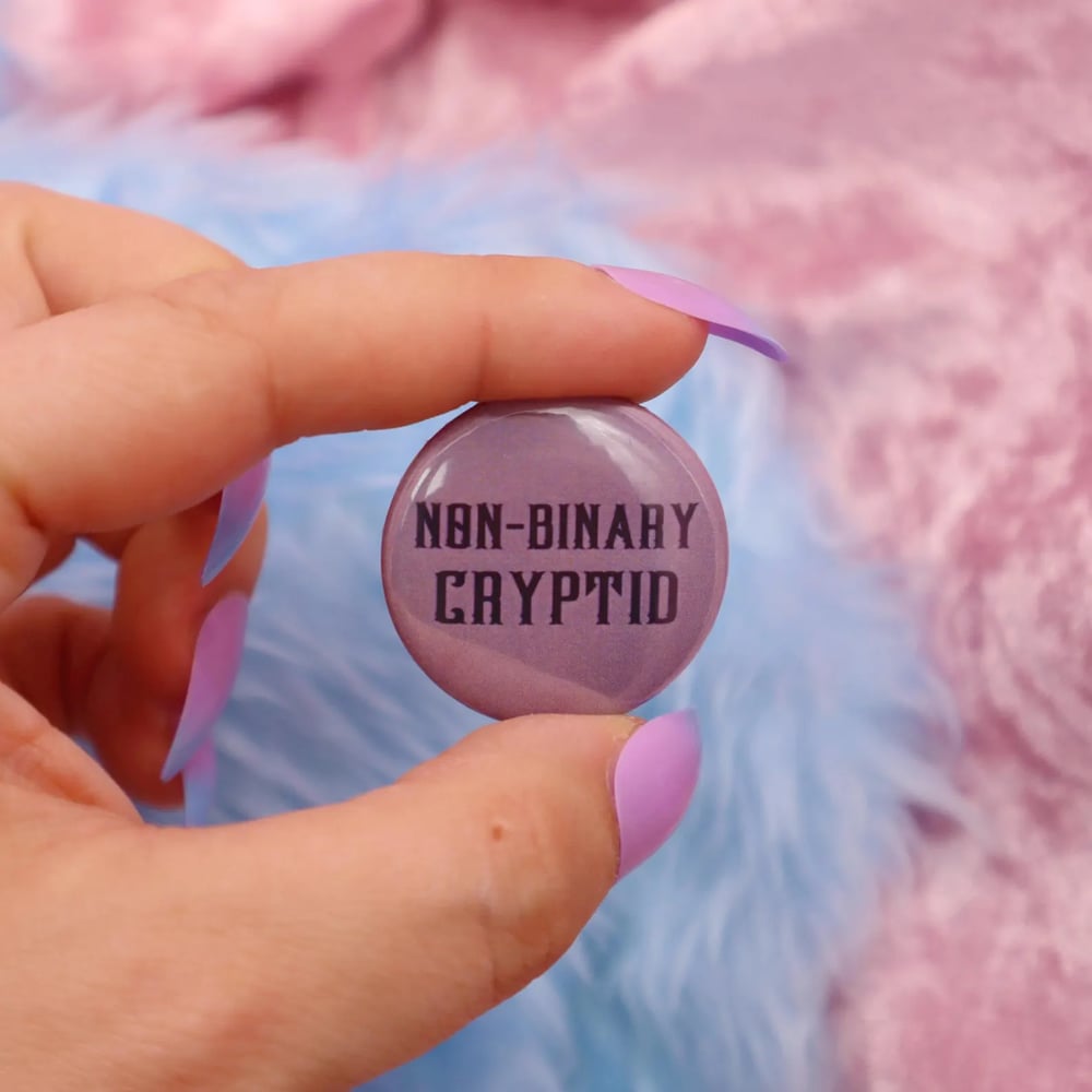 Image of Non-binary Cryptid Button Badge