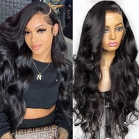 Image 2 of Widows peak 13x6 Lace Wig Body Wave/str.  Pre-Bleached Knots  , Lace Brazilian Human Hair Wig