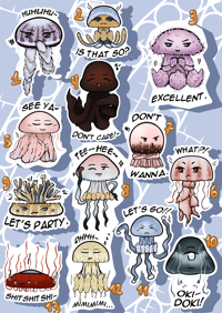Image 2 of Jellyfish stickers