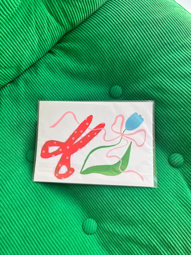 Image of Scissors and tulip A5