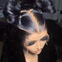 Image 1 of Widows peak 13x6 Lace Wig Body Wave/str.  Pre-Bleached Knots  , Lace Brazilian Human Hair Wig