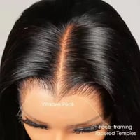 Image 4 of Widows peak 13x6 Lace Wig Body Wave/str.  Pre-Bleached Knots  , Lace Brazilian Human Hair Wig