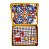 Image 1 of Dolce & Gabbana Bialetti Moka 2 Cup + Cups/Stirrers Gift Set D&G Red Carretto