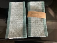Image 3 of Handwoven Sage Kitchen Towels 