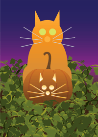 Image 4 of Jack-O-Lantern Cat Collection