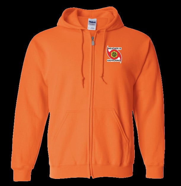 ZIPPERED  WEATHER IS HAPPENING COMFORT HOODIE
