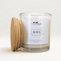 Image 3 of Aura Soy Candle – Bergamot, Gardenia & Amber | 100% Soy Wax Candle