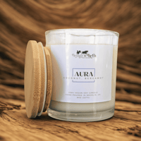 Image 1 of Aura Soy Candle – Bergamot, Gardenia & Amber | 100% Soy Wax Candle