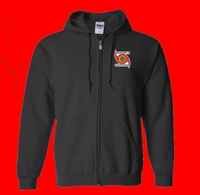 ZIPPERED  WEATHER IS HAPPENING COMFORT HOODIE