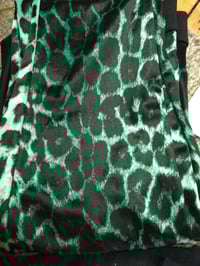 Image 5 of Green velvet leopard pants size S/M