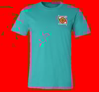 Image 3 of THE WEATHER IS HAPPENING BADGE CREW NECK UNISEX TSHIRT