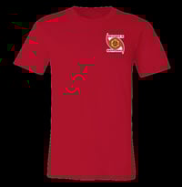 Image 2 of THE WEATHER IS HAPPENING BADGE CREW NECK UNISEX TSHIRT