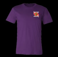 Image 4 of THE WEATHER IS HAPPENING BADGE CREW NECK UNISEX TSHIRT