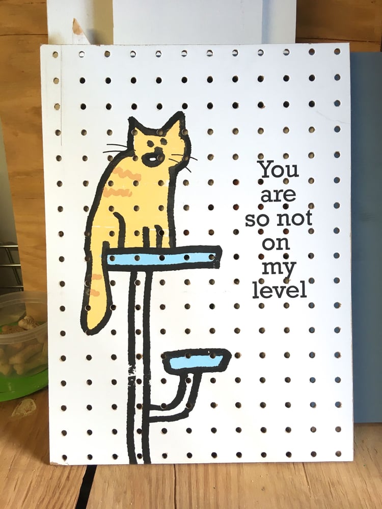 Image of Level - print on pegboard panel