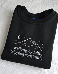 Walking by faith mountain sweater