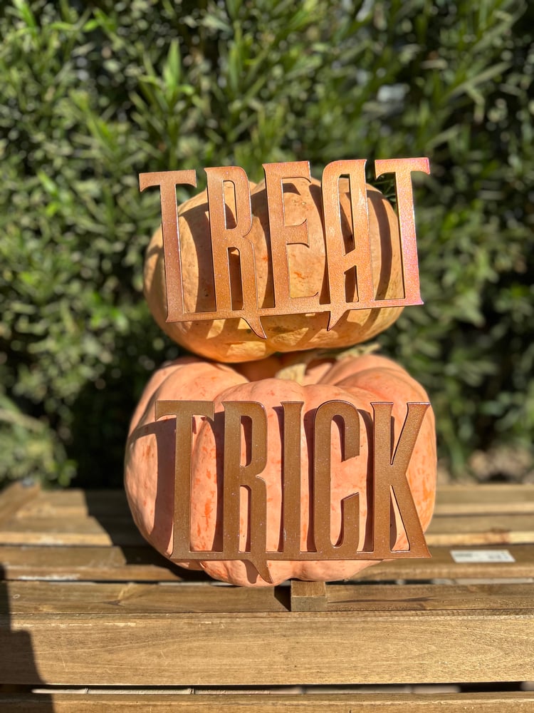 Image of Trick & Treat Pumpkin Stakes – Set of 2 