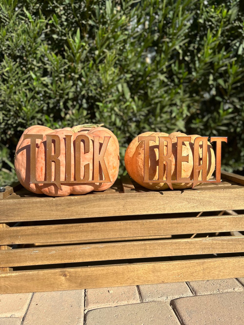 Image of Trick & Treat Pumpkin Stakes – Set of 2 
