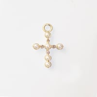 Image 1 of Ella Pearl Cross Charm