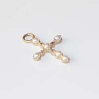 Image 2 of Ella Pearl Cross Charm