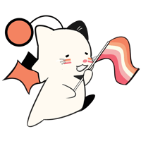 Lesbian moogle charm