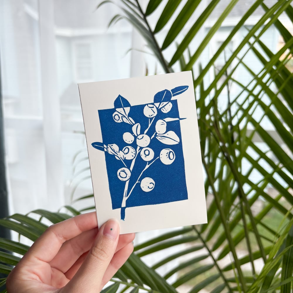 Image of Blueberries – Greeting Card