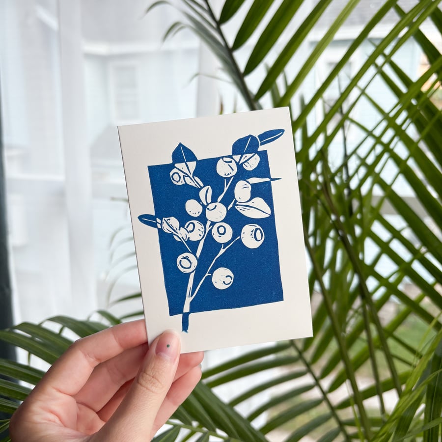 Image of Blueberries – Greeting Card