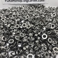 Image 2 of M6 - NEW STYLE S/S -NON Serrated Flange-Metal Lock nut - #850 - 10