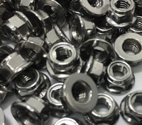 Image 3 of M6 - NEW STYLE S/S -NON Serrated Flange-Metal Lock nut - #850 - 10