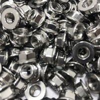 Image 4 of M6 - NEW STYLE S/S -NON Serrated Flange-Metal Lock nut - #850 - 10