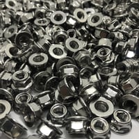 Image 6 of M6 - NEW STYLE S/S -NON Serrated Flange-Metal Lock nut - #850 - 10