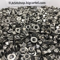 Image 3 of M8 - NEW STYLE S/S -NON Serrated Flange-Metal Lock nut - #852 - 8